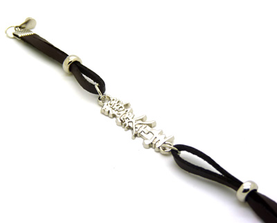 时尚潮流皮手链 韩版复古手绳 合金手链 缘定今生手链