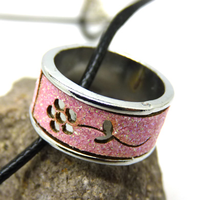 韩版男女情侣戒指项链饰品 磨砂对戒尾戒项链 时尚指环项链 生日礼物