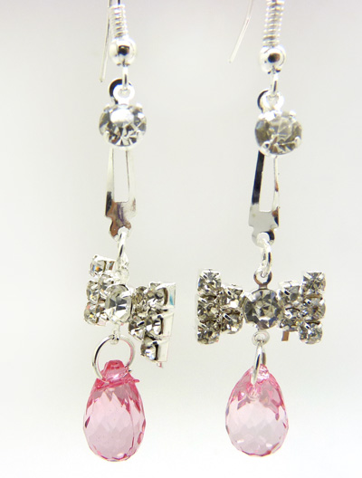 韩版时尚闪亮合金镶钻耳饰耳圈 耳坠女耳环 水晶亚克力耳环C4-3-1