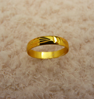 久不掉色镀黄金戒指 情侣款满天星戒指金戒指 男女士黄金戒指-2