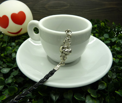 韩版潮流手链 蝴蝶结饰品皮绳脚链情侣手链女复古 时尚手链C4-1-1