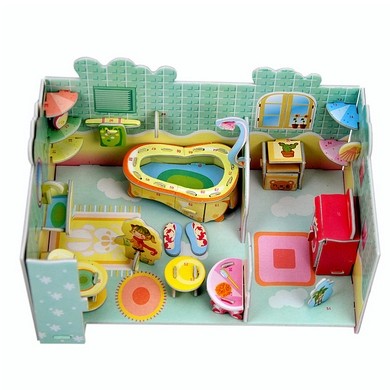 3D立体家居模型拼图-功能浴室A24-1-3