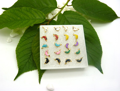 特价潮流耳钉老银匠工艺景泰蓝手工饰品耳钉合金耳饰品 花耳环葡萄耳钉爱心耳钉C6-2-3