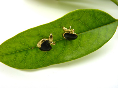 韩国小饰品合金简约复古耳钉 小苹果耳环时尚猫头耳饰品 女士潮流耳钉C6-2-3