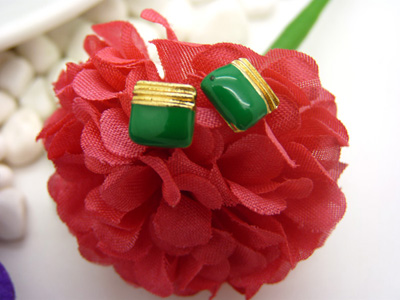 韩国小饰品合金简约复古耳钉 小苹果耳环时尚猫头耳饰品 女士潮流耳钉C6-2-3