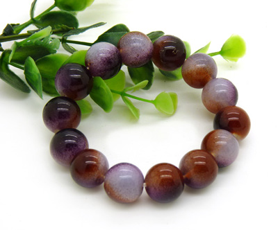 水晶玉石男女士手链 玛瑙情侣手串 开运水晶佛珠 -玛瑙珠手链12号