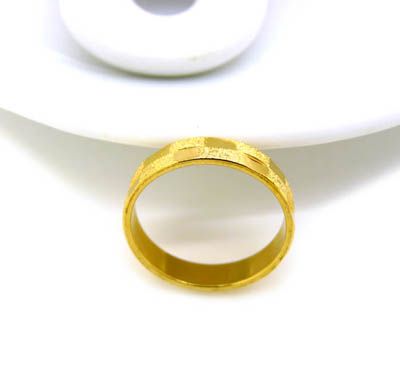 时尚保色黄金戒指 情侣对戒 男士女款9金戒指 -潮流戒子黄金盒装7号