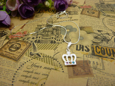 项链女韩版时尚锁骨水晶甜美吊坠首饰品配饰装饰女生B4-1-3