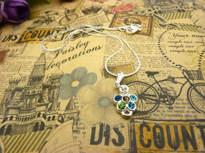 项链女韩版时尚锁骨水晶甜美吊坠首饰品配饰装饰女生B4-1-3