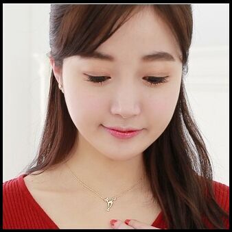 藏银合金日韩潮流 吊坠项链女 合金镶钻锁骨链送情侣礼物六C4-3-3