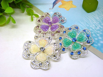 新款韩国饰品韩版紫荆花胸花水晶镶钻别针时尚女胸针 -22号B2-1-5-6
