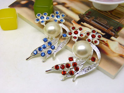 韩国进口胸花饰品复古珍珠微镶水钻装饰花朵胸针女别针 -21号 C5-2-3