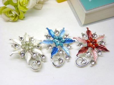 女花瓣水晶高档花朵胸花 韩版时尚个性胸针 精品水钻配饰 -18号B2-1-5-6