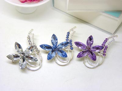 日韩女胸针胸花清新甜美闪亮晶莹水晶琉璃合金优雅正式派对  -17号B2-1-5-6