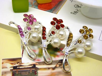 新款 仿珍珠花朵胸针 韩版时尚大号玫瑰女胸花别针 -9号B2-1-5-6