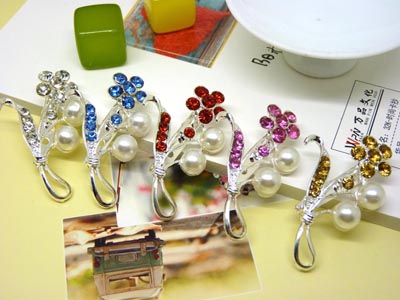 新款 仿珍珠花朵胸针 韩版时尚大号玫瑰女胸花别针 -9号B2-1-5-6