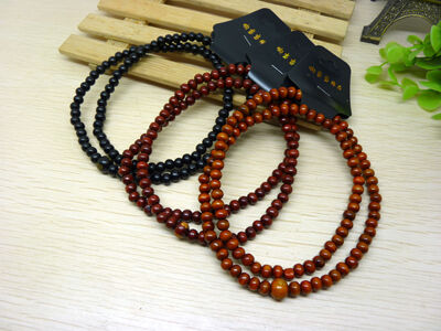 特价桃之缘 红檀佛珠手链 招福精品配饰 男女辟邪手串 红檀木 -118颗小珠