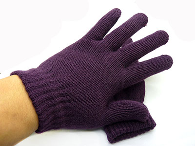 加厚仿羊绒保暖手套 冬季纯色针织手套