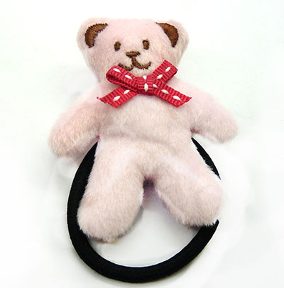 精品纯手工蝴蝶结可爱小熊发圈 头绳皮筋B7-4-1