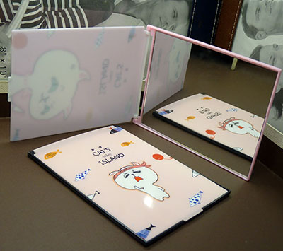 1-13创意化妆镜 随身镜 笔记本镜子129F1-1-2