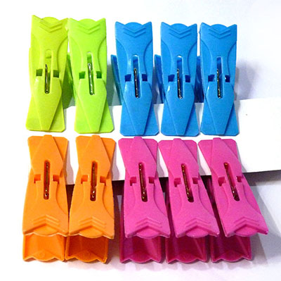 10支装127胶夹家直销 夹子 塑料衣夹 二元精品 日用百货六B5-1-2