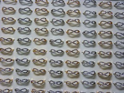 特价韩国 饰品 美镂空麻花镶钻珍珠微镶戒指
