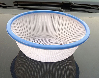 大白28.5*10cm加厚塑料圆筛 塑料沥水篮圆形洗菜篮 果蔬篮八B31-2-1