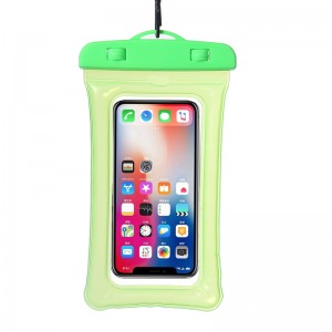 特价充气漂流气囊潜水袋 充气手机防水袋 绿色B35-3-5
