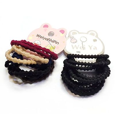 8-10支韩版藕节豆豆发圈加粗款发绳基础皮筋C3-1-2