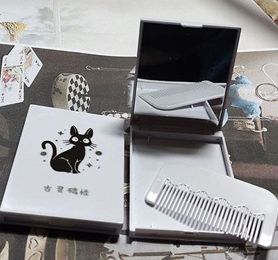 2026-----镜梳组合套装镜子带梳子户外便携 洗护用具F2-1-4