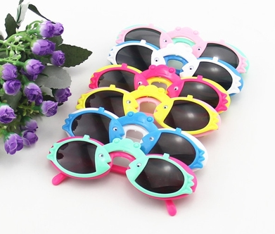 40#儿童太阳镜小孩个性墨镜双层翻盖眼镜宝宝卡通眼镜A31-2-3