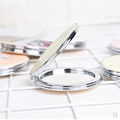 86.87号皮面时尚迷你翻盖式随身化妆女土镜便携双面镜折叠小镜子A17-1-4