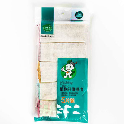 伊香纺系列96569植物纤维免洗擦巾5片装抹布洗碗巾100/件 八B39-2-3