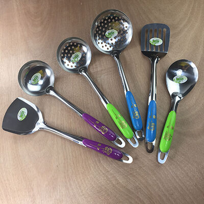 不锈钢厨房烹饪厨具----玫瑰漏铲六B39-4-2