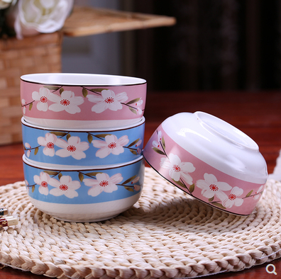 （二级）4.5英寸潮州花语瓷碗饭碗－石柱下（陶瓷运输破损自理无售后）D8-2-1