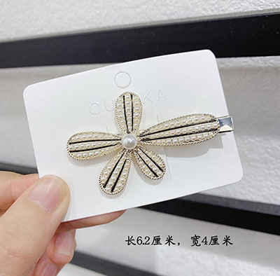 特价侧边珍珠发夹女韩国年新款少女头饰顶夹刘海发卡夹子边夹C5-2-2
