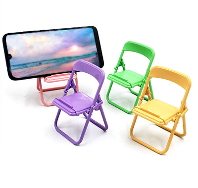 小椅子手机支架创意桌面手机架可折叠直播看...