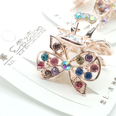 雪之恋 1号爪夹02 韩式迷你发夹 合金抓夹小号顶夹 简约侧边刘海夹 发饰发卡 六C4-3-2