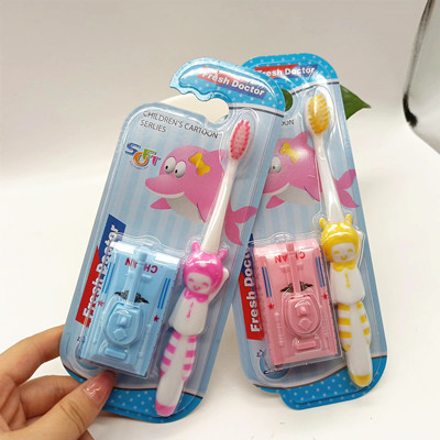 1(288支/箱)658 儿童爆款 宝宝甜心超细软毛牙刷内赠精美玩具坦克六B0-1-2