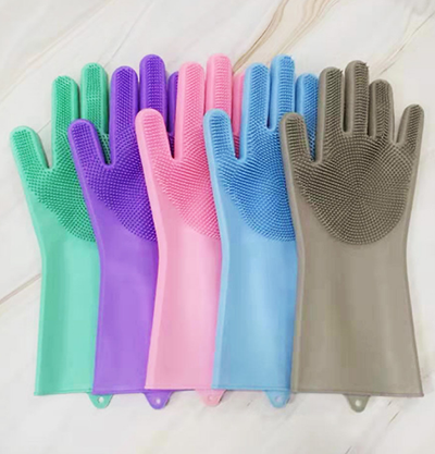 抖音爆款硅胶手套清洁手套隔热魔术厨房多用清洁手套六B26-2-2