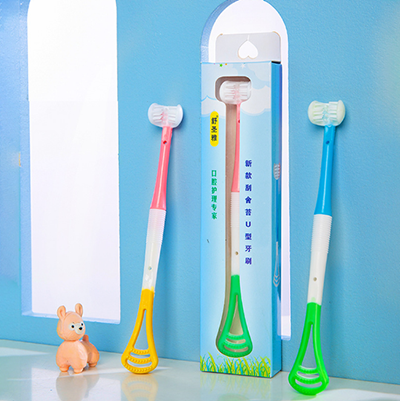 清洁软毛牙刷 双效舌苔器牙刷 口腔护理 家庭装刮舌板 舌苔清洁器