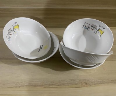一等7寸航空碗招财猫陶瓷碗饭碗六A6-3-1A7-3-1