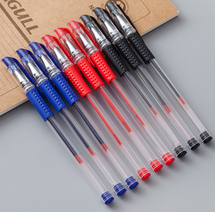 （红）欧标笔办公中性笔碳素水性笔签字笔学生文具手账水笔针管笔