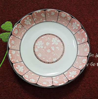 （二级）8.3英寸新中式全彩简约陶瓷饭盘 印彩航空盘（无售后）六A2-4-1-5-1