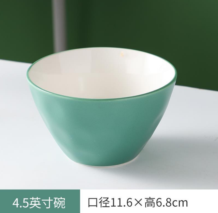 二级4.5英寸玉石米饭碗家用面碗陶瓷小碗A六A6-2-1