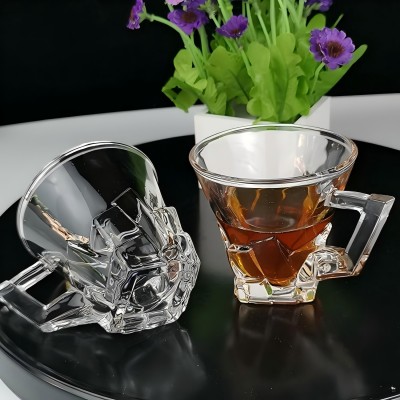 （72/件）BJZB-2404家用无铅玻璃把杯花茶杯咖啡杯透明玻璃杯 六B23-4-1