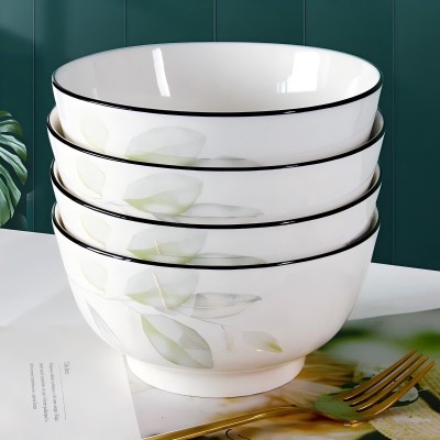 120/件（优等商超款特价）4.6寸欧式陶瓷碗釉下彩耐高温饭碗可蒸可微波碗-清香玉兰八A2-1-1八B44-2-1