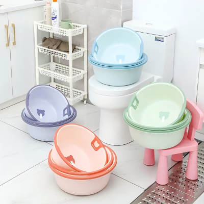 CX-8528双色加厚塑料盆家用洗脸洗脚卫生间洗衣盆 50/件六B29-4-1