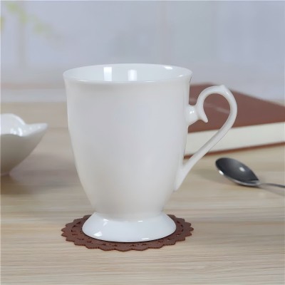 纯白陶瓷马克杯家用水杯办公杯商务茶杯牛奶杯 80/件六B1-3-1