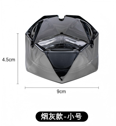 （烟灰款）YG01-1玻璃烟灰缸办公室家用创意个性水晶烟缸 72/件六B17-3-2